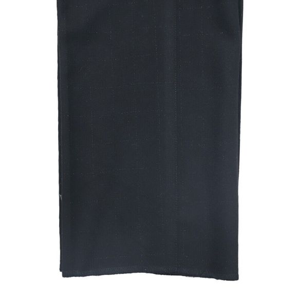 Mens Gurkha Pants Black Wool Blend Slim High Waist Flat Front Dress Trousers 32 - Picture 7 of 7